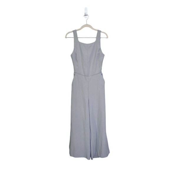 Wilfred Pants - Aritzia Wilfred ecoulement tie back jumpsuit wide leg‎ size 6 pearl grey